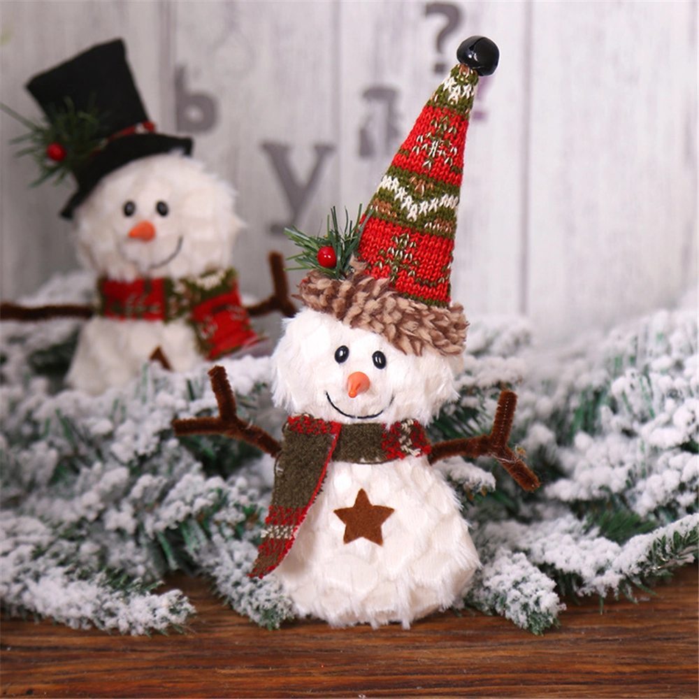 Wholesale Christmas Decoration Plush Snowman Pendant Gift for Child Soft Stuffed Plush Toy
