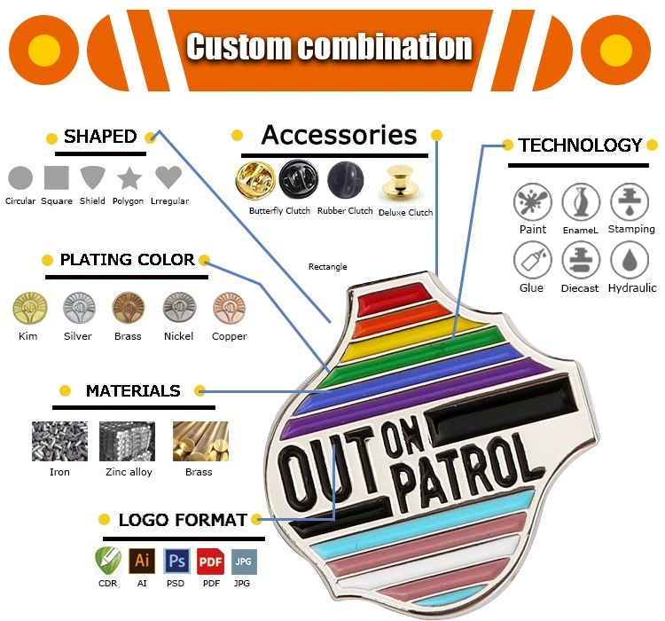 Custom Soft Enamel Car Football Name Medical Fashion 3D Cartoon Cute Emblem Badge Metal Lapel Pin for Promotion Gifts