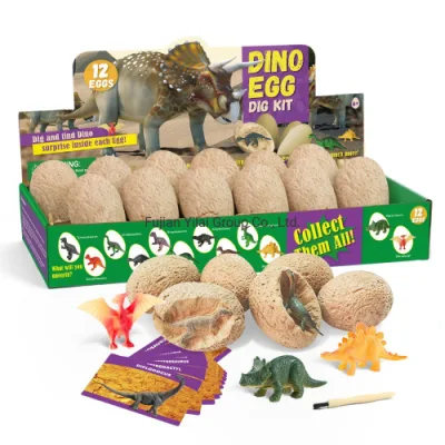 12PCS Dinosaurier Eier Dino Ei Dig Kit Spielzeug Ostern Ei Ausgrabung Werkzeuge Pädagogische Wissenschaft Stem Fossil Archäologie Spielzeug Set geschenk