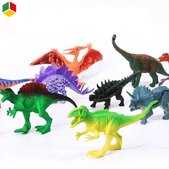 QS 6PCS 7 Zoll pädagogische Dinosaurier Tier Modell Spielzeug Hartplastik Figur Spielzeug für Kinder Kinder Weihnachtsgeschenk